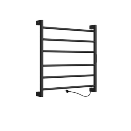 Loes Toalheiro Termico De Parede Com Fio Direito Black Matte Deca 110V