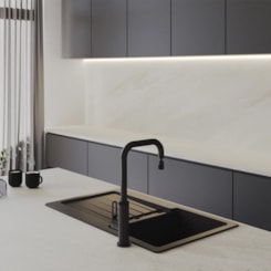 Loes Torneira De Mesa Para Cozinha Com Bica Móvel Urban Black Matte Deca