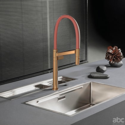 Loes Torneira Para Cozinha De Mesa Colore Red Gold/Terracota Deca