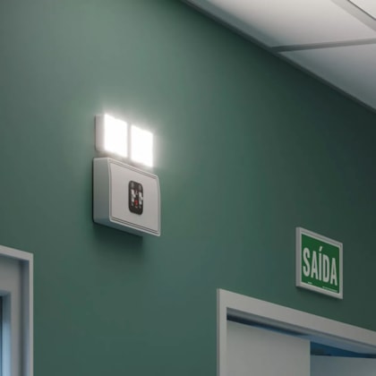 Luminária Led Emergencial Bloco Branco Fosco Avant 12 W 6000K