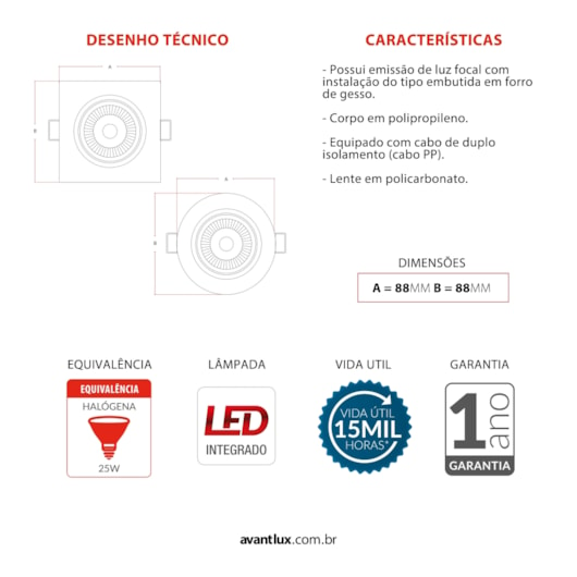 Luminária Redonda Spot Supimpa 7w 3000k Bivolt Emissão De Luz Amarela Avant - Imagem principal - c0bed7a5-837e-4193-853b-4d8d64cc495f