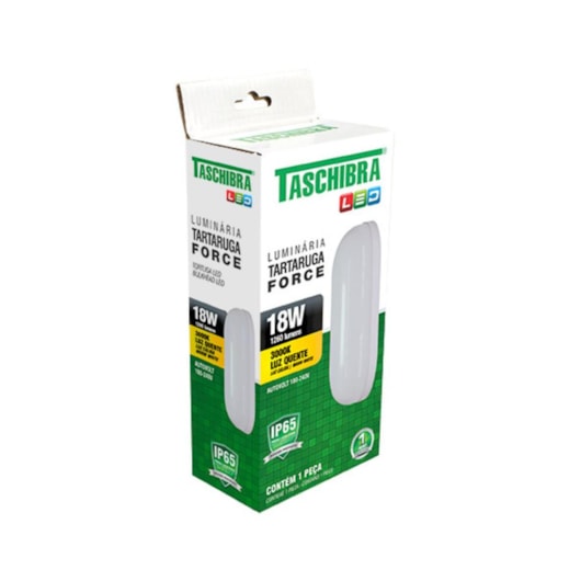 Luminária Tartaruga LED 3000K Force Branco Taschibra - Imagem principal - 97abd03f-5327-49a5-b968-6649e7420a74