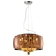 Lustre Wessex Vidro Cobre Rose 50cm Espelhado 5Xg9 Canopla Cromo Avant - 9819f9f1-00f4-461b-af04-8065d8300e2f