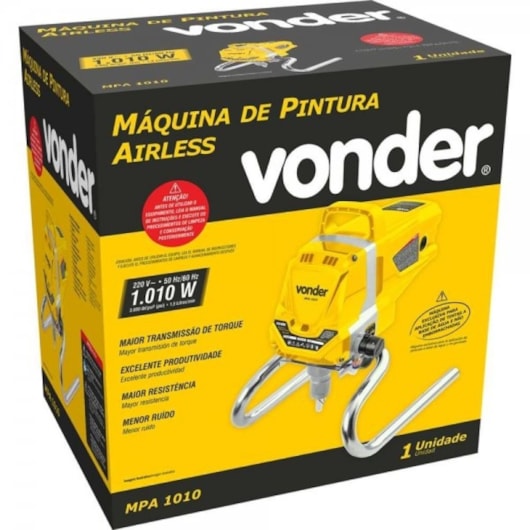 Maquina De Pintura Airless MPA 1010 220V Vonder                                                       - Imagem principal - 79d355e5-5a64-4fba-ae85-2ac207d01075