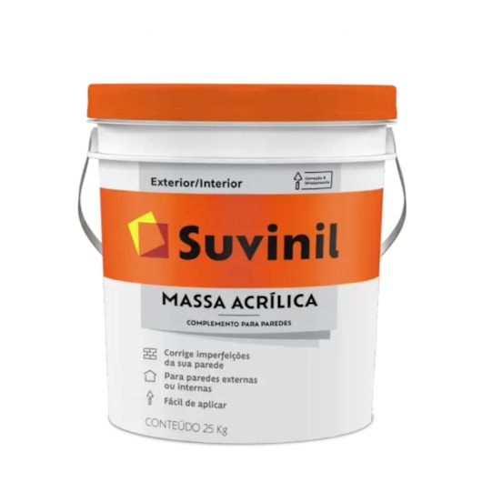 Massa Acrílica Branco Neve Suvinil 25Kg - Imagem principal - 5e3f54cf-05c3-4403-b35b-7652dcdec518
