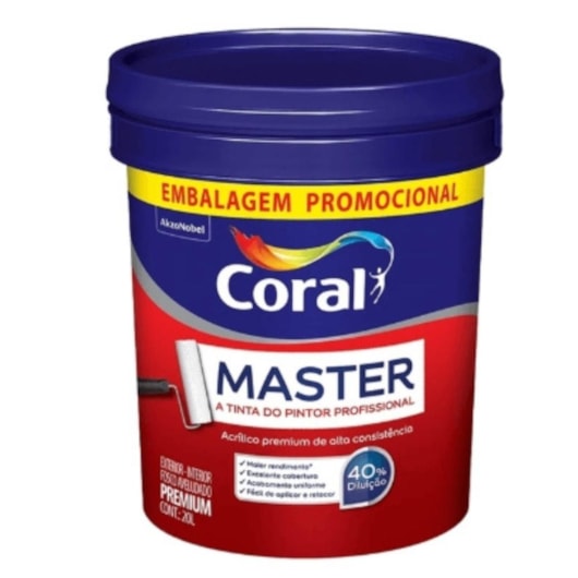 Master Branco Balde Coral 20L - Imagem principal - 6cf6da62-63ee-46a5-8590-9af2479ef7b5