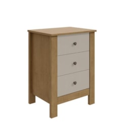 Mesa De Cabeceira Maggiore Amêndoa E Off White Móveis Lopas