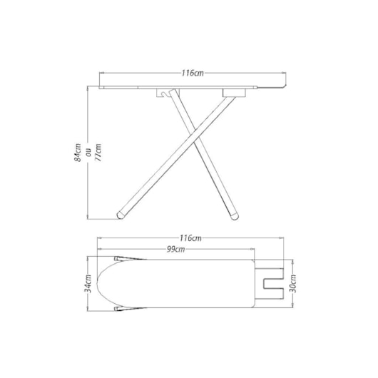 Mesa De Passar Roupa Compact Natural 1m 91750/130 Tramontina - Imagem principal - a2a243f4-949f-472e-9bcd-2c9cc766bb66