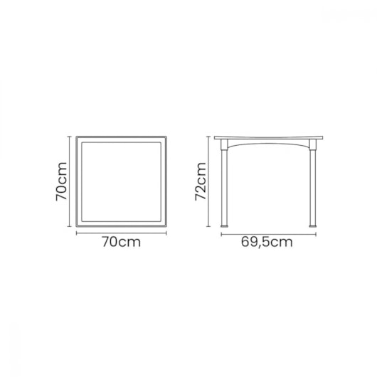 Mesa Diana Em polipropileno Com Pernas De Aluminio Tramontina - Imagem principal - 63c0772e-d87b-4e01-89e9-bee6b579fcc6