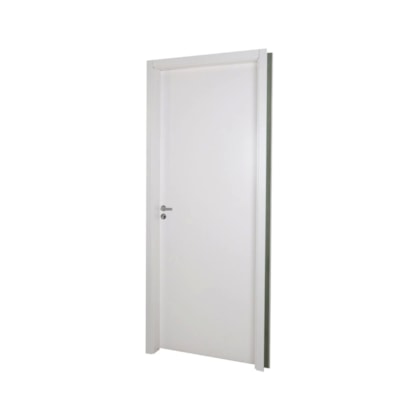 MGM KIT PORTA MELAMÍNICA MADEIRA LISA  ABERTURA DIREITA 215X64X12CM BRANCO      