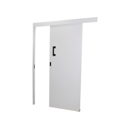 MGM PORTA DE CORRER SOBREPOR MELAMÍNICA ABERTURA DIREITA 215X70X6CM BRANCO