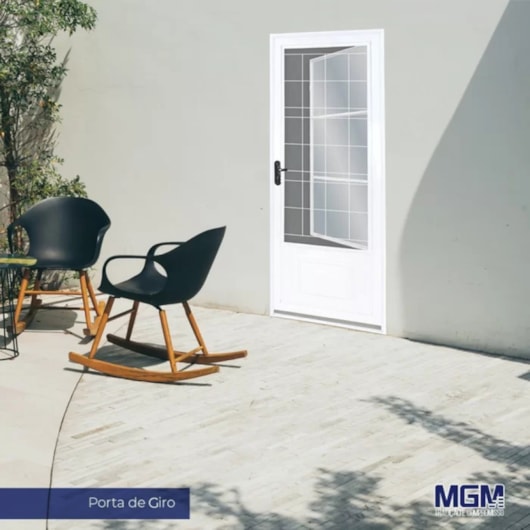 MGM PORTA DE GIRO ALMOFADA POSTIGO ESQUERDA GRADE QUADRICULADA VIDRO MINI BOREAL  215X85X12CM AÇO BRANCO - Imagem principal - 59f3bebc-2dc6-481a-bfbd-7a14c12f277a