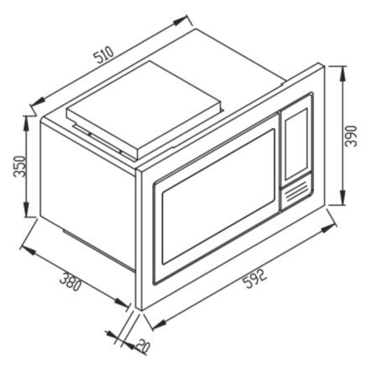 Micro-Ondas Zurique Digital Debacco 60cm - Imagem principal - 895e1ac1-dfae-4a57-bd37-0f04c73aed79