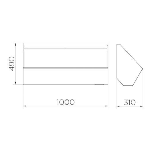 Mictório Aço Inox Docol 100 cm - Imagem principal - 75ac1a74-0087-4e10-bca6-9af94d9fb82c