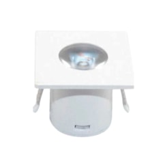 Mini Spot Led Elegance Quadrado Emissão De Luz Amarela 2700K 1,5W Bivolt Branco Fosco Avant