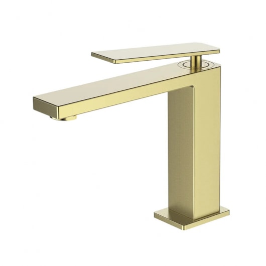 Misturador Bica Baixa Plate Ouro Escovado Lexxa - Imagem principal - b35daf1e-76df-4638-b5f9-fe18001ec6d5