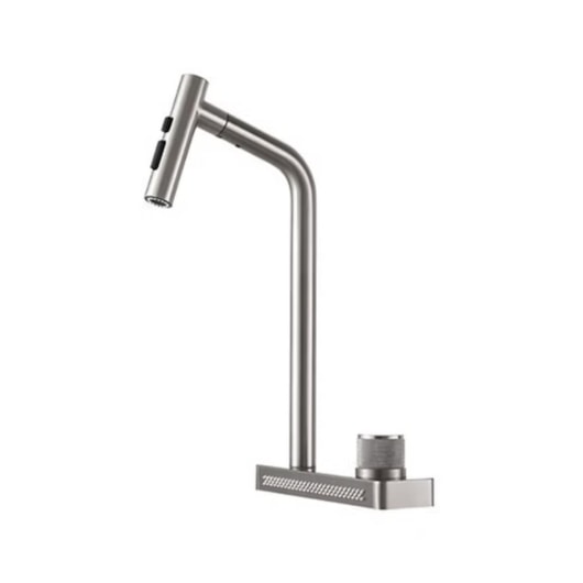 Misturador Com Base Cascata Bica Retrátil Natural Lexxa - Imagem principal - e772db7c-cefd-440e-bb56-a69512c61f9a