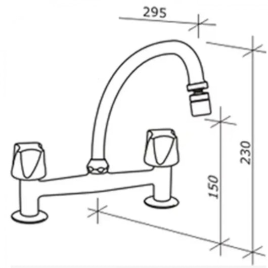 Misturador Cozinha Bancada Line Cromado Fabrimar - Imagem principal - 25e500e8-6867-4c75-88d6-68d1a2e6396d