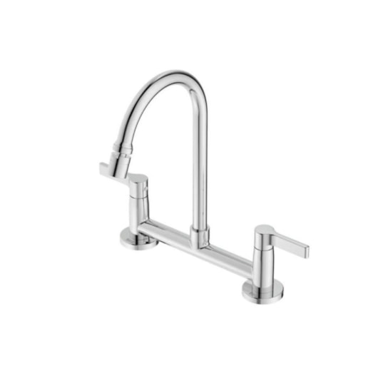 Misturador Cozinha Mesa 2 Furos Bica Movel com  Arejador Articulado Lix Cromado Celite - Imagem principal - 0ff9e233-8fc6-4ce6-8f2a-2da249eda01f