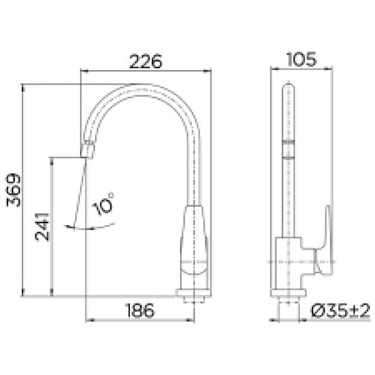 Misturador De Mesa Monocomando Para Cozinha Lift Ônix Docol - Imagem principal - c6d035a3-475d-4865-833f-482d3e18aa94