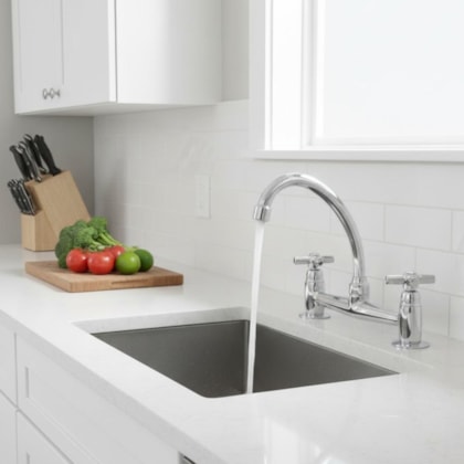 Misturador de Mesa p/Cozinha Bica Móvel Cromado Romar