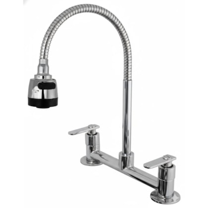 Misturador de Mesa p/Cozinha Bica Movel Flex Pratic Cromada DN15 Romar