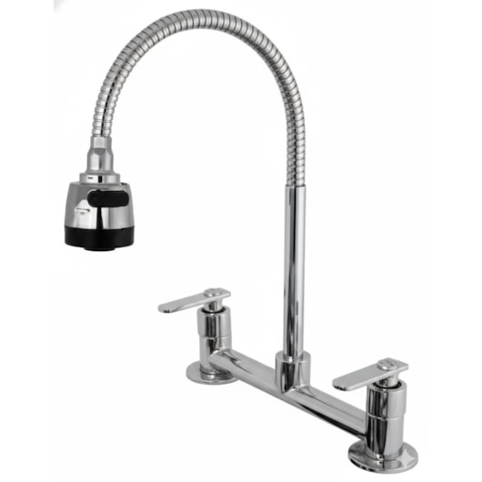 Misturador de Mesa p/Cozinha Bica Movel Flex Pratic Cromada DN15 Romar - Imagem principal - a2423a2b-d5ad-4033-b1dd-474712774c12