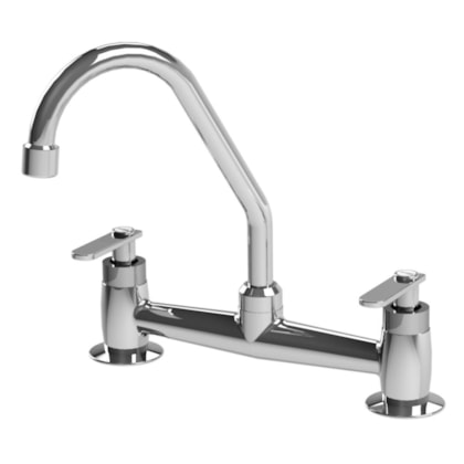 Misturador de Mesa p/Cozinha Bica Móvel Pratic Cromado DN15 Romar