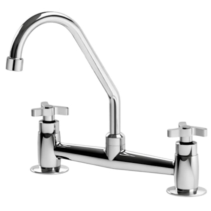 Misturador de Mesa p/Cozinha Bica Móvel Wind Cromado DN15 Romar