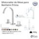 Misturador de Mesa para Banheiro e Lavabo Bica Prima Preto Fosco Fani - 16ec0585-6171-4197-9713-2d62a2371707