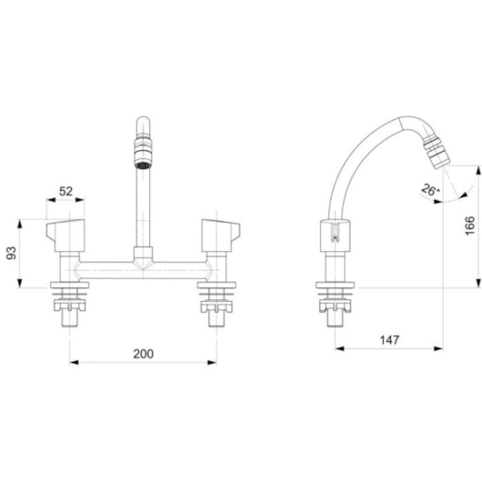 Misturador De Mesa Para Cozinha Bica Média Fit Cromado Celite - Imagem principal - 8b94e472-4d8c-4795-86f3-a6b1b30a3d31