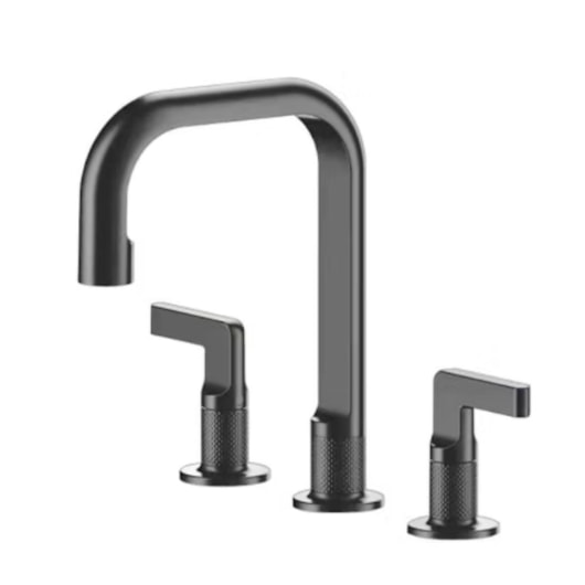 Misturador  De Mesa Para Lavabo Duplo Comando Bica Alta Grafite Lexxa - Imagem principal - fdee497b-ca5f-46d6-9587-4249b53d3258