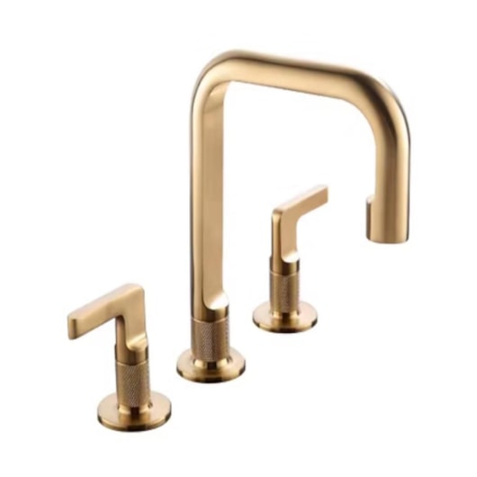 Misturador De Mesa Para Lavabo Duplo Comando Bica Alta Ouro Escovado Lexxa - Imagem principal - 90574728-fcc4-4b4f-b4d1-f4878291b00b