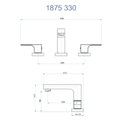 Misturador de Mesa para Lavatório Bica Baixa Retta 1875 GE330 Grafite Escovado DN 15 1/2