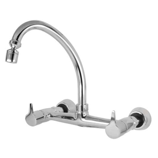 Misturador de Parede p/Cozinha Bica Móvel Easy Cromado Romar - Imagem principal - 614a1365-414d-493f-a5ef-ea99848f6c31