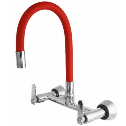 Misturador de Parede p/Cozinha Bica Móvel Pratic Red Cromado DN15 DN20 Romar