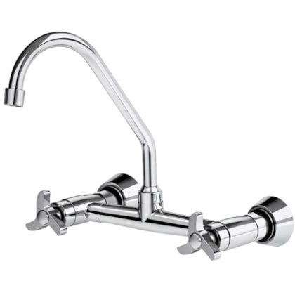 Misturador de Parede p/Cozinha Bica Móvel Wind Cromado DN15 DN20 Romar
