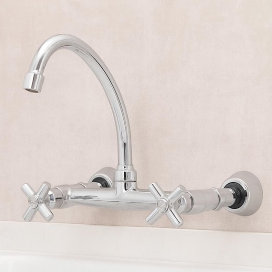 Misturador de parede p/Cozinha Mesa Bica Móvel Cromado Romar - Imagem principal - 80a95917-e73f-4867-a42e-7418e10faa0e