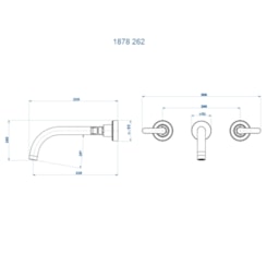 Misturador De Parede Para Lavatório Fani Tunis Clássica 2621878 1/2 Champanhe Fani