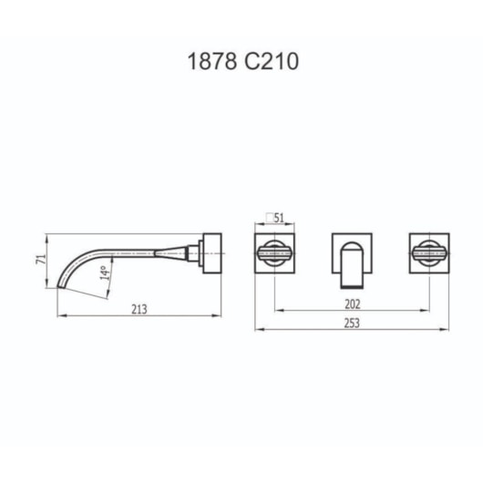 Misturador De Parede Para Lavatório Prima 210 Preto Fosco Fani - Imagem principal - c7304dcc-ca89-49c7-a240-6f38e4ee6007