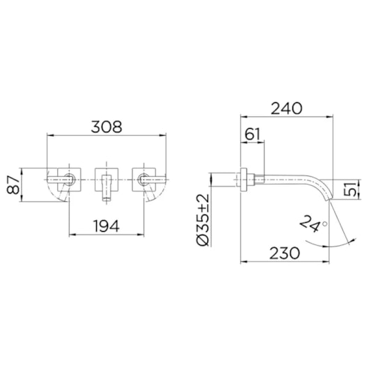 Misturador De Parede Para Lavatório Stillo Níquel Escovado Docol - Imagem principal - f6b3826e-87dd-4793-b384-1dc56abfec5c