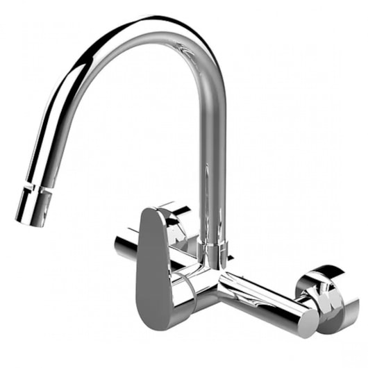 Misturador Gourmet De Parede Kitch Cromado Lexxa - Imagem principal - 85e42c30-2b6e-42a6-b758-f2b167cf1e0f