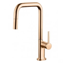 Misturador Mococomando Gourmet Boolean Com Bica Retratil Rose Gold Lexxa