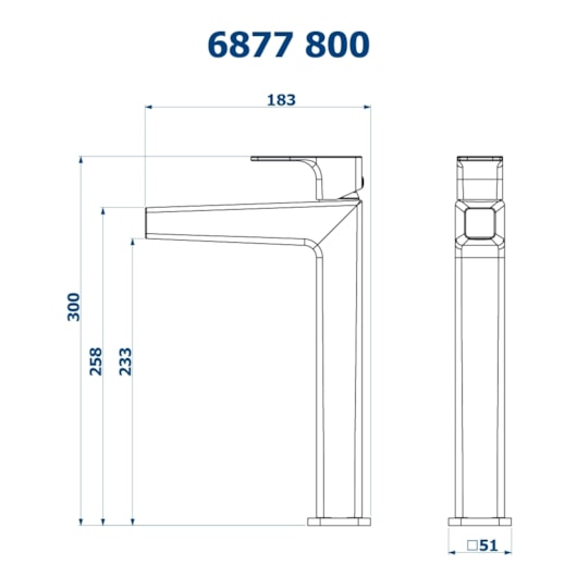 Misturador Monocomando Bica Alta Para Lavatório de Mesa Cromado Fani - Imagem principal - d5e15e6e-1e93-4dcd-8f5e-366eec66b368