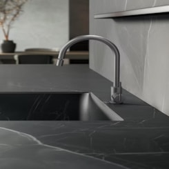 Misturador Monocomando Bica Direcionável Rotação 360º Aço Escovado Lexxa