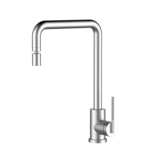 Misturador Monocomando Bica Direcionável Rotação 360º Aço Escovado Lexxa - Imagem principal - 91da2acf-9de9-46d7-a7e7-b3c91e332a17