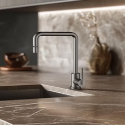 Misturador Monocomando Bica Direcionável Rotação 360º Grafite Lexxa