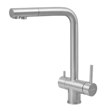 Misturador Monocomando De Mesa Bica Alta Monde Filter Plus Inox com Saída Água Fitlrada + Filtro 3M Tramontina