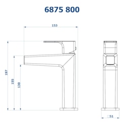 Misturador Monocomando de mesa Bica Baixa para Lavatório Barbara Dundes 6875 GE800 Grafite Escovado Fani