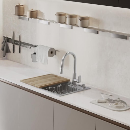Misturador Monocomando De Mesa Bica Móvel Level Flex Cromado Deca - Imagem principal - c0884e6e-4e13-452b-8b5d-74d3f6fdfbc7